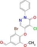 3-Bromo-4-((5-chloro-6-oxo-1-phenyl-1,6-dihydropyridazin-4-yl)oxy)-5-methoxybenzaldehyde