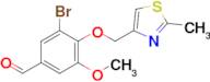 3-Bromo-5-methoxy-4-((2-methylthiazol-4-yl)methoxy)benzaldehyde