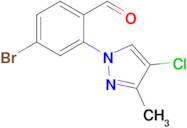 4-Bromo-2-(4-chloro-3-methyl-1h-pyrazol-1-yl)benzaldehyde