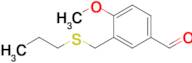 4-Methoxy-3-((propylthio)methyl)benzaldehyde