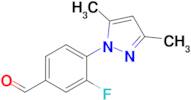 4-(3,5-Dimethyl-1h-pyrazol-1-yl)-3-fluorobenzaldehyde