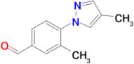 3-Methyl-4-(4-methyl-1h-pyrazol-1-yl)benzaldehyde