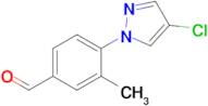 4-(4-Chloro-1h-pyrazol-1-yl)-3-methylbenzaldehyde