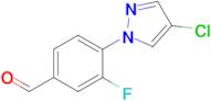 4-(4-Chloro-1h-pyrazol-1-yl)-3-fluorobenzaldehyde