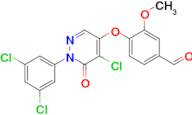 4-((5-Chloro-1-(3,5-dichlorophenyl)-6-oxo-1,6-dihydropyridazin-4-yl)oxy)-3-methoxybenzaldehyde