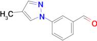 3-(4-Methyl-1h-pyrazol-1-yl)benzaldehyde