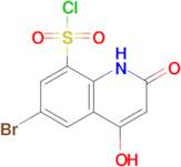 6-bromo-4-hydroxy-2-oxo-1,2-dihydroquinoline-8-sulfonyl chloride