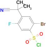 2-Bromo-4-(2-cyanopropan-2-yl)-5-fluorobenzenesulfonyl chloride