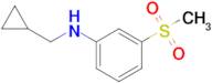 n-(Cyclopropylmethyl)-3-(methylsulfonyl)aniline