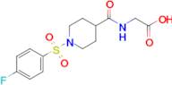 (1-((4-Fluorophenyl)sulfonyl)piperidine-4-carbonyl)glycine