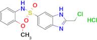 2-(Chloromethyl)-n-(2-methoxyphenyl)-1h-benzo[d]imidazole-6-sulfonamide hydrochloride