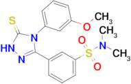 3-[4-(3-methoxyphenyl)-5-sulfanylidene-4,5-dihydro-1H-1,2,4-triazol-3-yl]-N,N-dimethylbenzene-1-su…