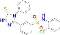 N-(2-chlorophenyl)-3-(4-phenyl-5-sulfanylidene-4,5-dihydro-1H-1,2,4-triazol-3-yl)benzene-1-sulfona…