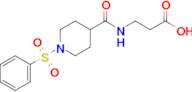 3-(1-(Phenylsulfonyl)piperidine-4-carboxamido)propanoic acid