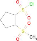 2-(Methylsulfonyl)cyclopentane-1-sulfonyl chloride