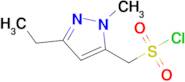 (3-Ethyl-1-methyl-1h-pyrazol-5-yl)methanesulfonyl chloride