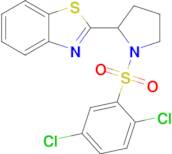 2-(1-((2,5-Dichlorophenyl)sulfonyl)pyrrolidin-2-yl)benzo[d]thiazole