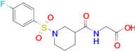 (1-((4-Fluorophenyl)sulfonyl)piperidine-3-carbonyl)glycine