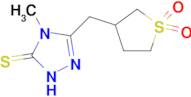 3-[(4-methyl-5-sulfanylidene-4,5-dihydro-1H-1,2,4-triazol-3-yl)methyl]-1λ⁶-thiolane-1,1-dione