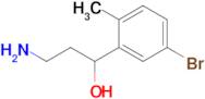 3-Amino-1-(5-bromo-2-methylphenyl)propan-1-ol