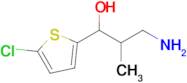 3-Amino-1-(5-chlorothiophen-2-yl)-2-methylpropan-1-ol