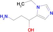 3-Amino-1-(1-ethyl-1h-imidazol-5-yl)propan-1-ol