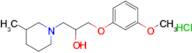 1-(3-Methoxyphenoxy)-3-(3-methylpiperidin-1-yl)propan-2-ol hydrochloride