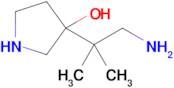 3-(1-Amino-2-methylpropan-2-yl)pyrrolidin-3-ol