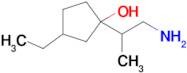 1-(1-Aminopropan-2-yl)-3-ethylcyclopentan-1-ol