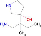 3-(1-Amino-2-methylbutan-2-yl)pyrrolidin-3-ol