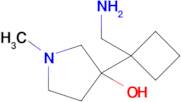 3-(1-(Aminomethyl)cyclobutyl)-1-methylpyrrolidin-3-ol