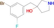 3-(3-Bromo-5-fluorobenzyl)pyrrolidin-3-ol