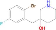 3-(2-Bromo-5-fluorobenzyl)piperidin-3-ol