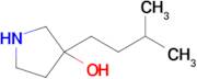 3-Isopentylpyrrolidin-3-ol