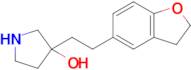 3-(2-(2,3-Dihydrobenzofuran-5-yl)ethyl)pyrrolidin-3-ol