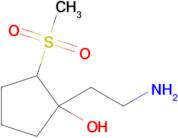 1-(2-Aminoethyl)-2-(methylsulfonyl)cyclopentan-1-ol