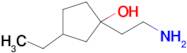 1-(2-Aminoethyl)-3-ethylcyclopentan-1-ol