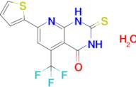 2-sulfanyl-7-(thiophen-2-yl)-5-(trifluoromethyl)-1H,4H-pyrido[2,3-d]pyrimidin-4-one hydrate