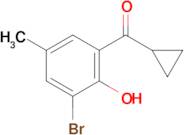 (3-Bromo-2-hydroxy-5-methylphenyl)(cyclopropyl)methanone