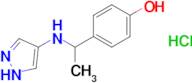 4-(1-((1h-Pyrazol-4-yl)amino)ethyl)phenol hydrochloride