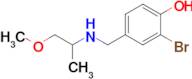 2-Bromo-4-(((1-methoxypropan-2-yl)amino)methyl)phenol