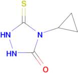 4-cyclopropyl-5-sulfanylidene-1,2,4-triazolidin-3-one