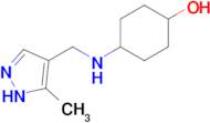 4-{[(5-methyl-1H-pyrazol-4-yl)methyl]amino}cyclohexan-1-ol