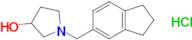 1-((2,3-Dihydro-1h-inden-5-yl)methyl)pyrrolidin-3-ol hydrochloride