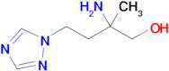 2-Amino-2-methyl-4-(1h-1,2,4-triazol-1-yl)butan-1-ol