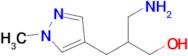 3-Amino-2-((1-methyl-1h-pyrazol-4-yl)methyl)propan-1-ol