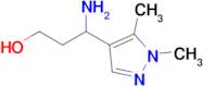 3-Amino-3-(1,5-dimethyl-1h-pyrazol-4-yl)propan-1-ol