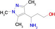 3-Amino-3-(1,3,5-trimethyl-1h-pyrazol-4-yl)propan-1-ol