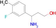 3-Amino-3-(3-fluoro-4-methylphenyl)propan-1-ol