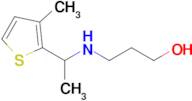 3-((1-(3-Methylthiophen-2-yl)ethyl)amino)propan-1-ol